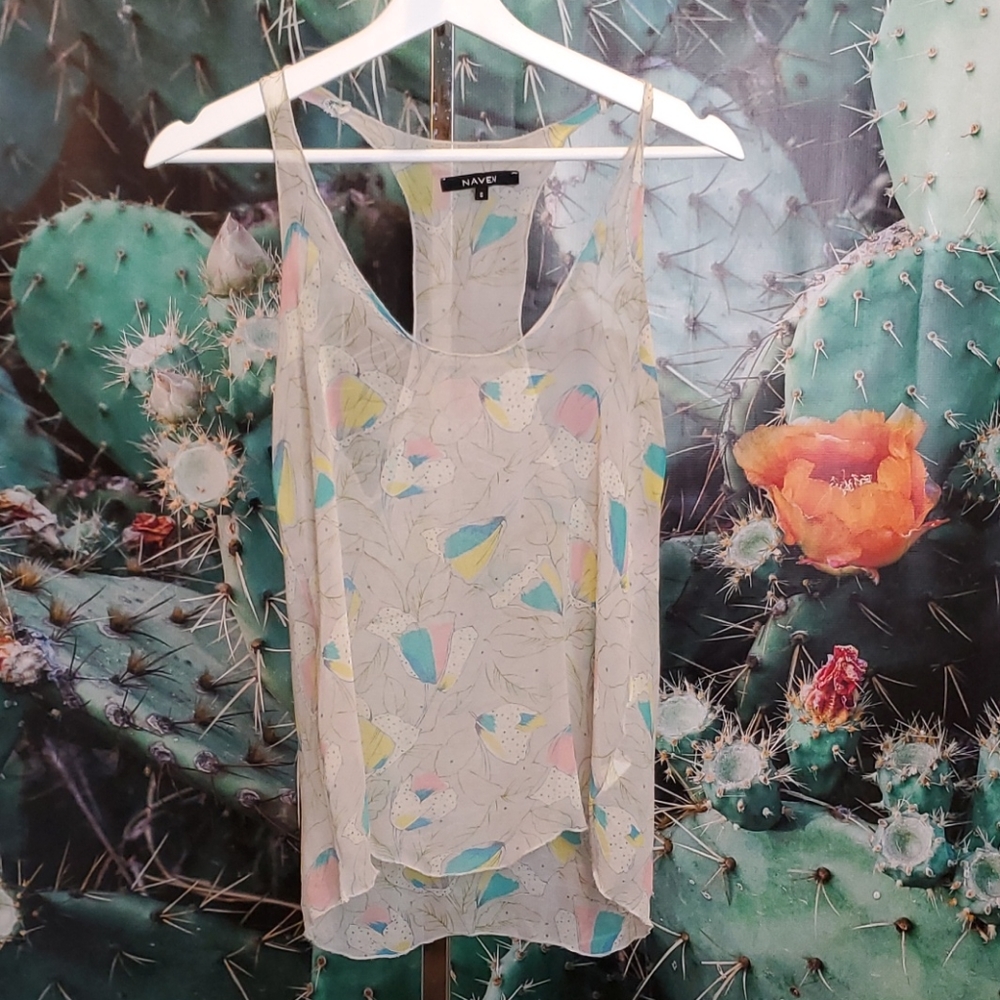 Naven Sheer Print Racerback Tank - Picture 6 of 9